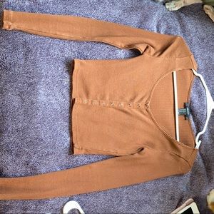 forever 21 long sleeve cropped top